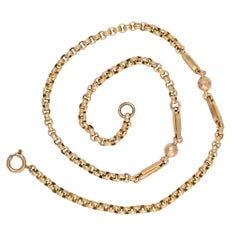 Antique Victorian Fancy-Link Gold Belcher Chain