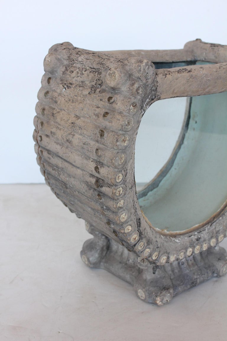 Antique Victorian Faux Bois Fish Bowl or Terrarium by Jacob C. Cassel
