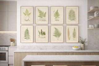 Antique Victorian Fern Botanical Prints Set, Polypodium Studies Wall Art 1856, view 2