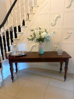 Antique Victorian Figured Mahogany Hall Console Table