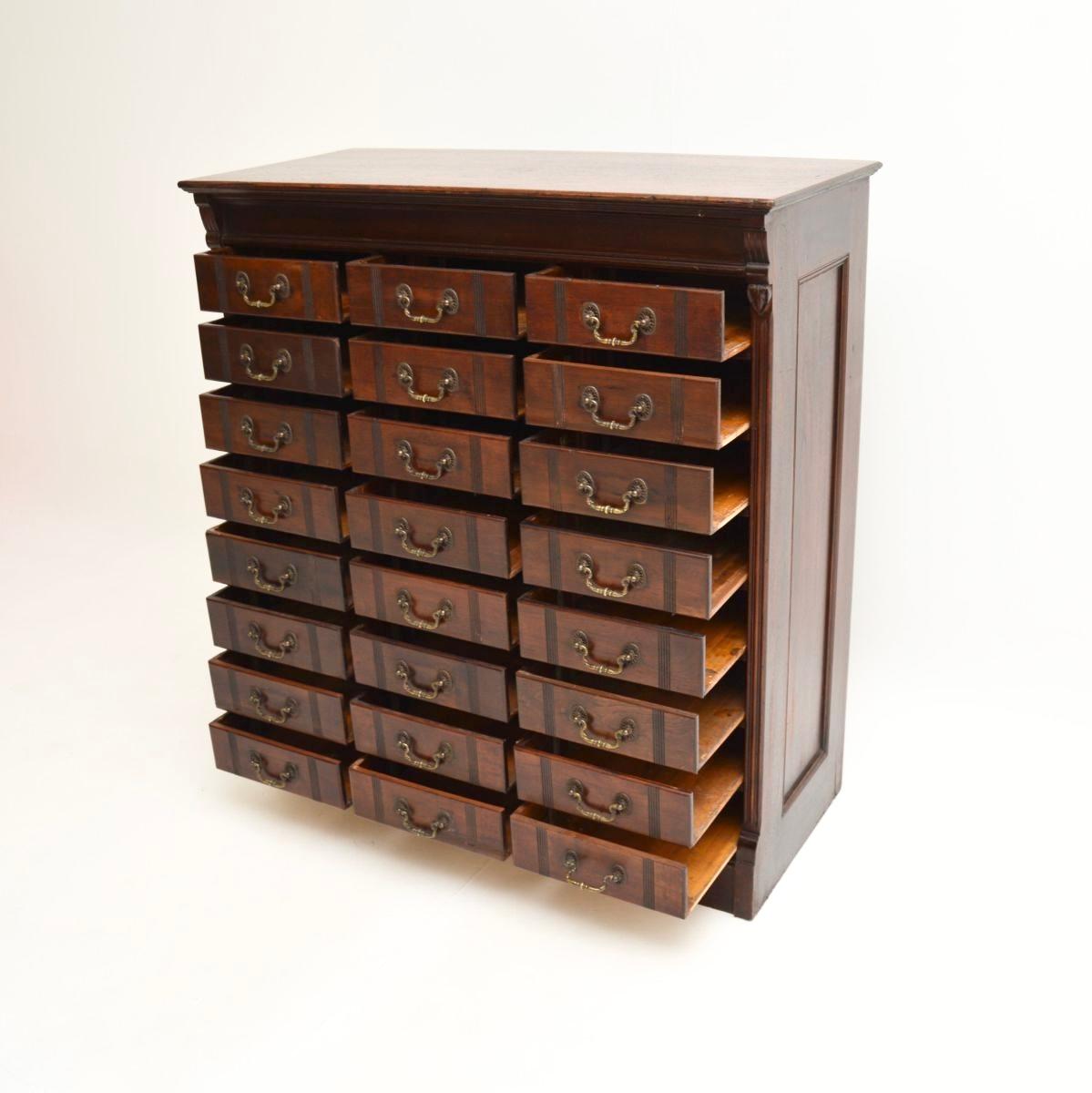 Late Victorian Antique Victorian Filing Chest of Drawers