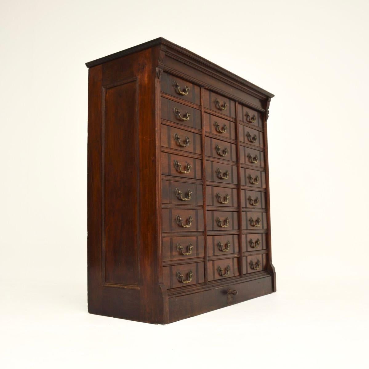 British Antique Victorian Filing Chest of Drawers
