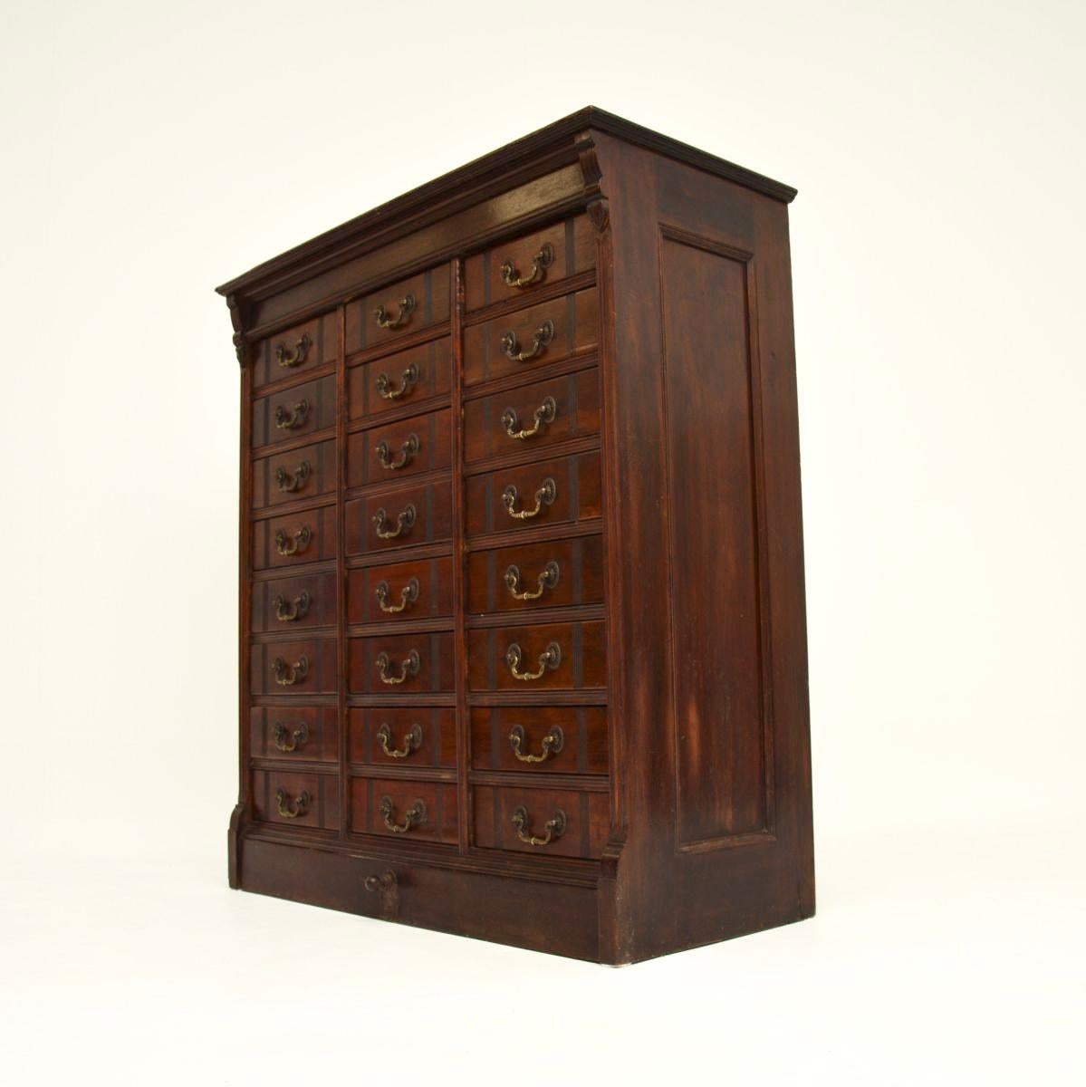 Antique Victorian Filing Chest of Drawers In Good Condition In London, GB