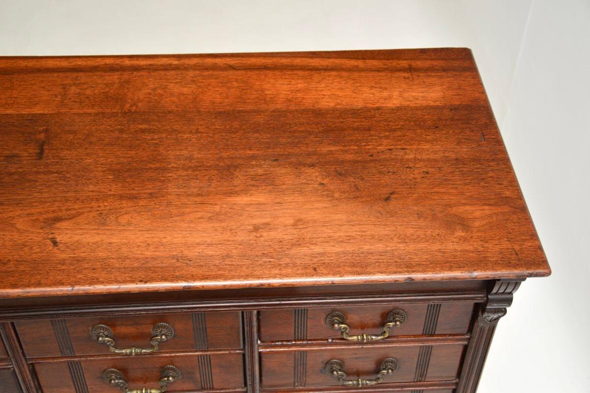 Brass Antique Victorian Filing Chest of Drawers