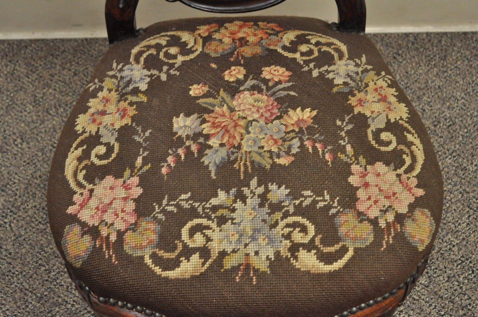 antique needlepoint chair