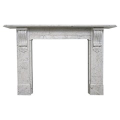 Antique Victorian Fireplace Surround in Carrara Marble