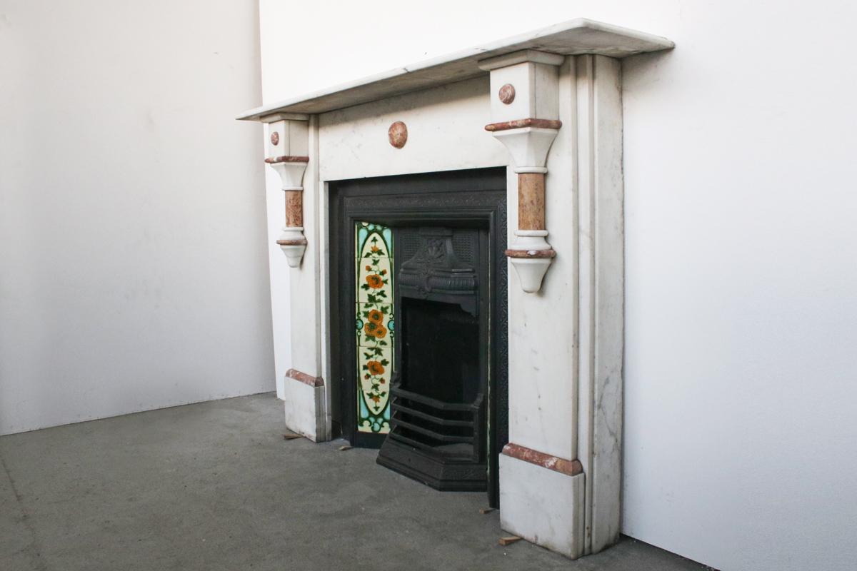 white victorian fireplace
