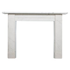 Antique Victorian Fireplace Surround in White Calacatta Marble