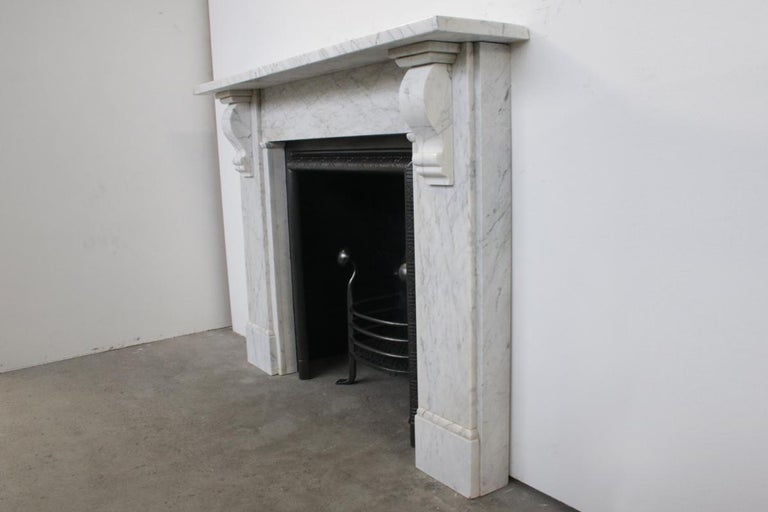 Antique Victorian Fireplace Surround In White Carrara Marble At 1stdibs