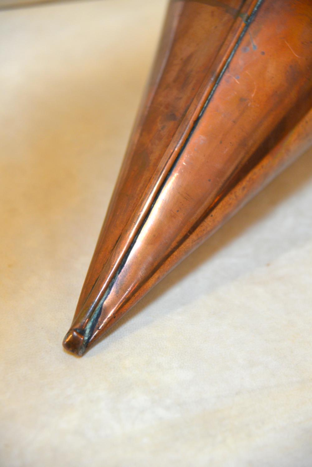 Antique Victorian Fireside Kitchen Cone Copper Ale Warmer Cider Muller English For Sale 5