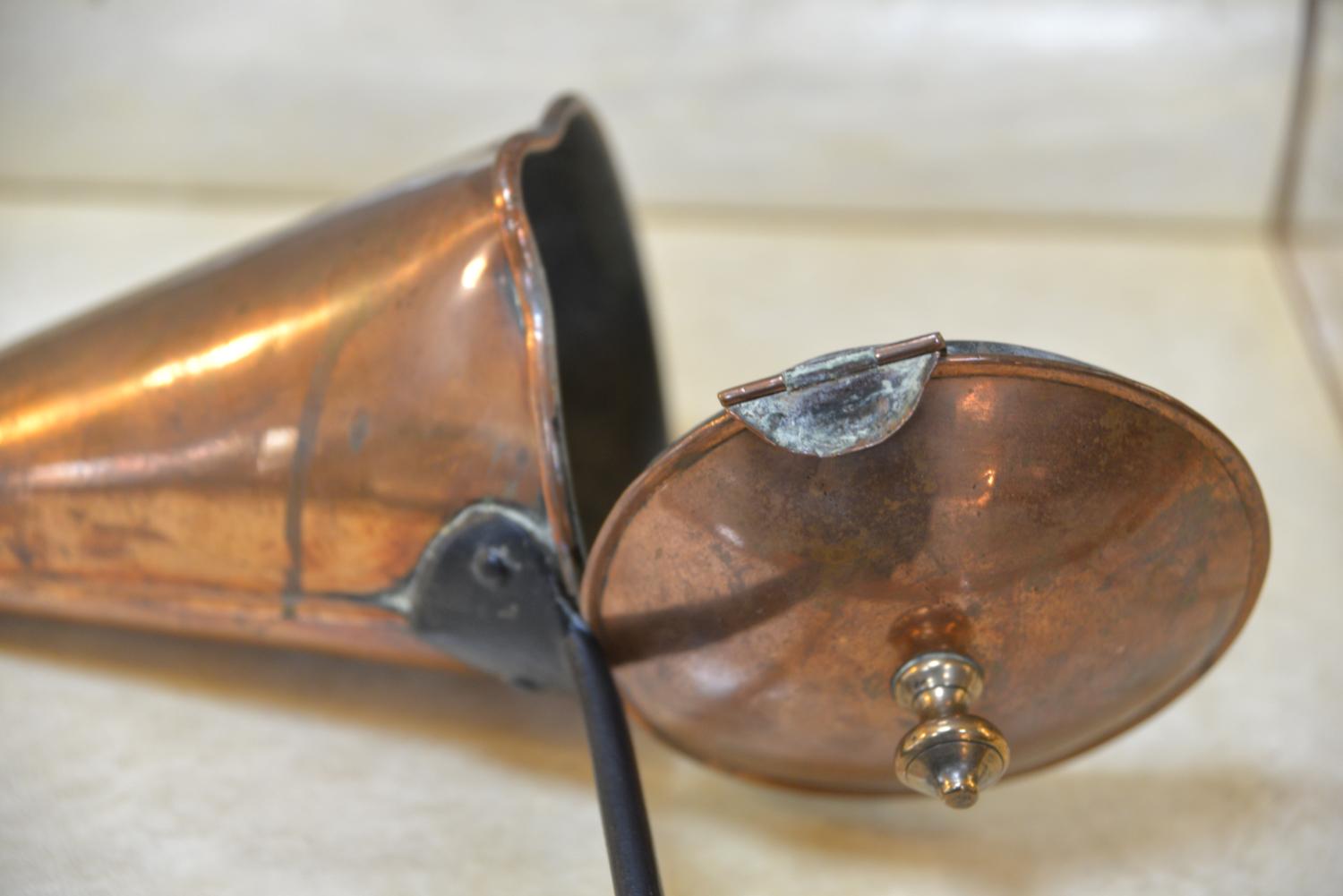 Antique Victorian Fireside Kitchen Cone Copper Ale Warmer Cider Muller English For Sale 1