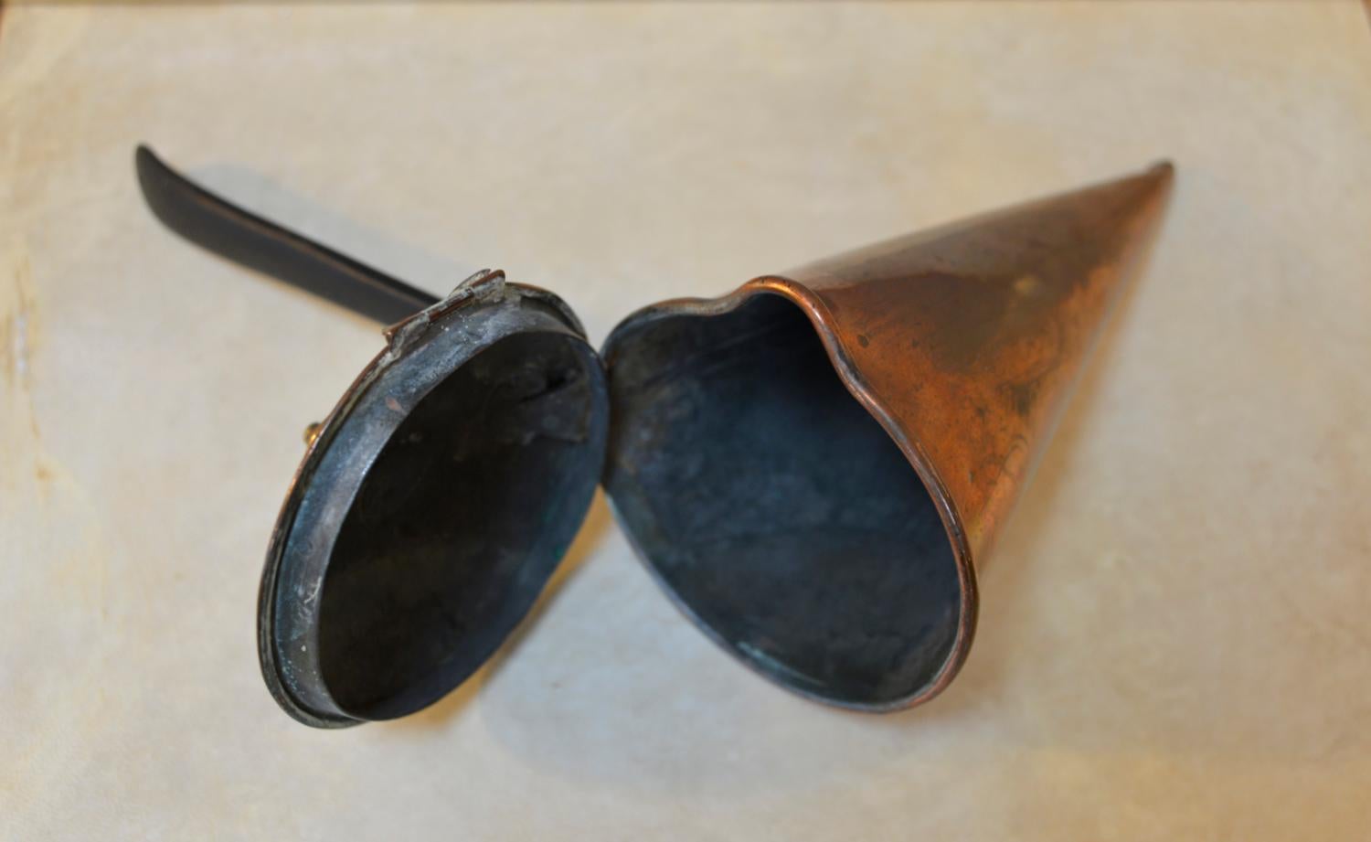 Antique Victorian Fireside Kitchen Cone Copper Ale Warmer Cider Muller English For Sale 2