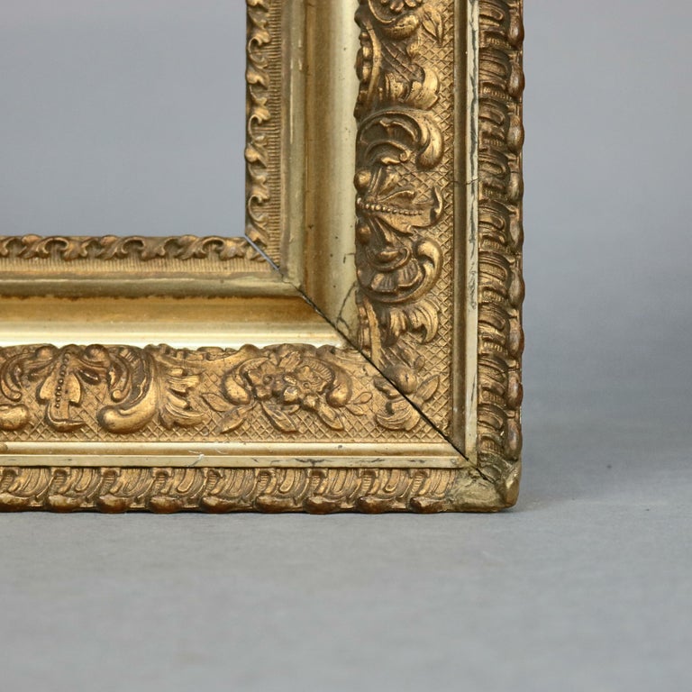 Antique Victorian First Finish Giltwood Painting Frame, c 1890 In Good Condition For Sale In Big Flats, NY