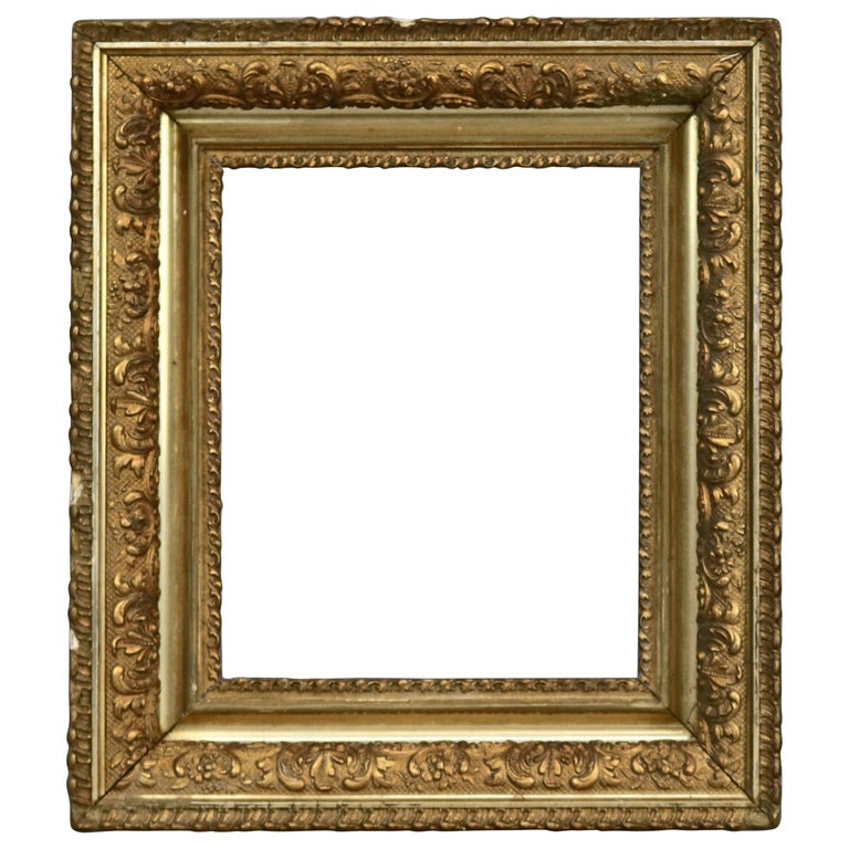 Antique Victorian First Finish Giltwood Painting Frame, c 1890 For Sale