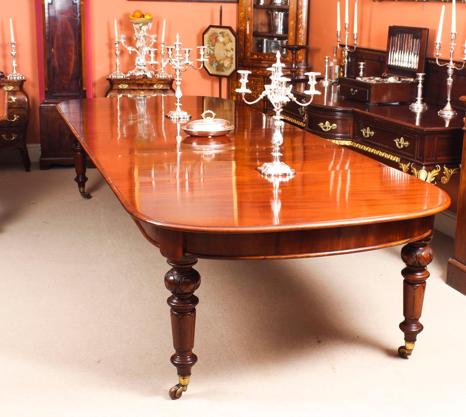 English Antique Victorian Flame Mahogany D End Extending Dining Table 19th Century