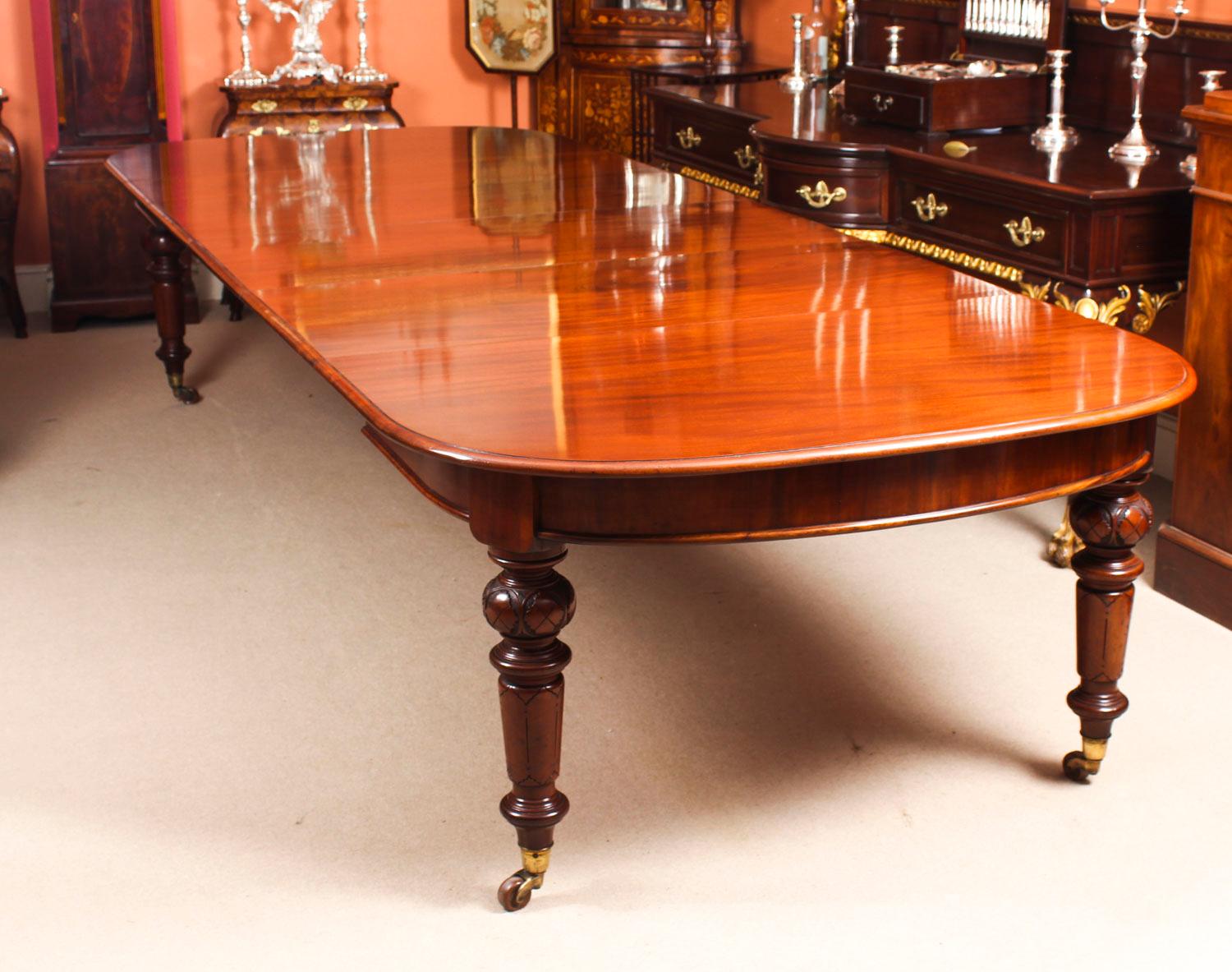 Antique Victorian Flame Mahogany D End Extending Dining Table 19th Century In Good Condition In London, GB