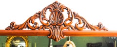 Antique Victorian Flame Mahogany Sideboard Chiffonier, 19th Century