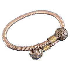 Antique Victorian Flexible Coil Snake-Style Gold Filled Wrap Bracelet