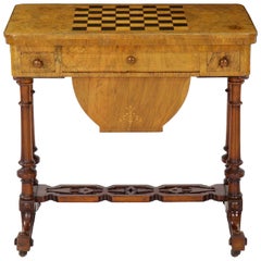 Old Colony Furniture Walnut Flip Top Table At 1stdibs Antique Victorian Flip Top Figured Walnut Work Table Circa 1860 1880