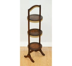 Antique Victorian Folding Whatnot Display or Cake Stand Side Table