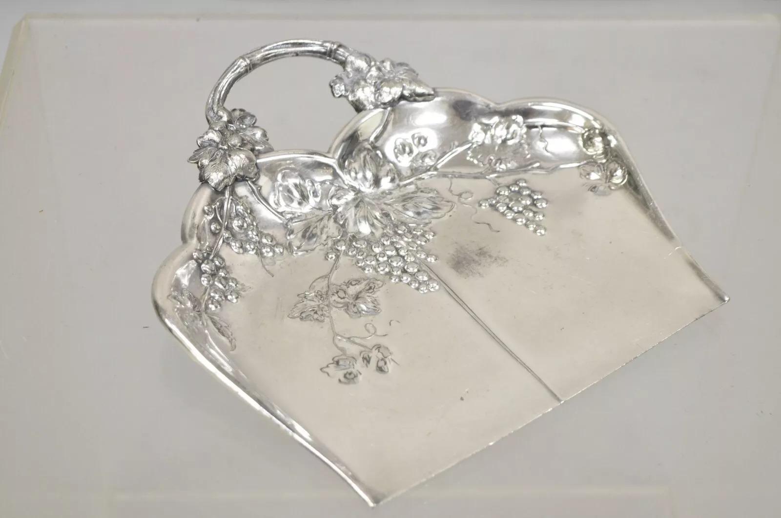 Recogemigas antiguo victoriano Forbes Silver Co Grapevine plateado en venta 3