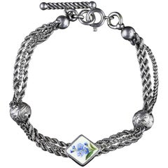 Antique Victorian Forget Me Not Bracelet, circa 1980