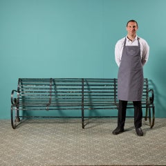 Antique Victorian Four Seater Wrought Iron Garden Bench