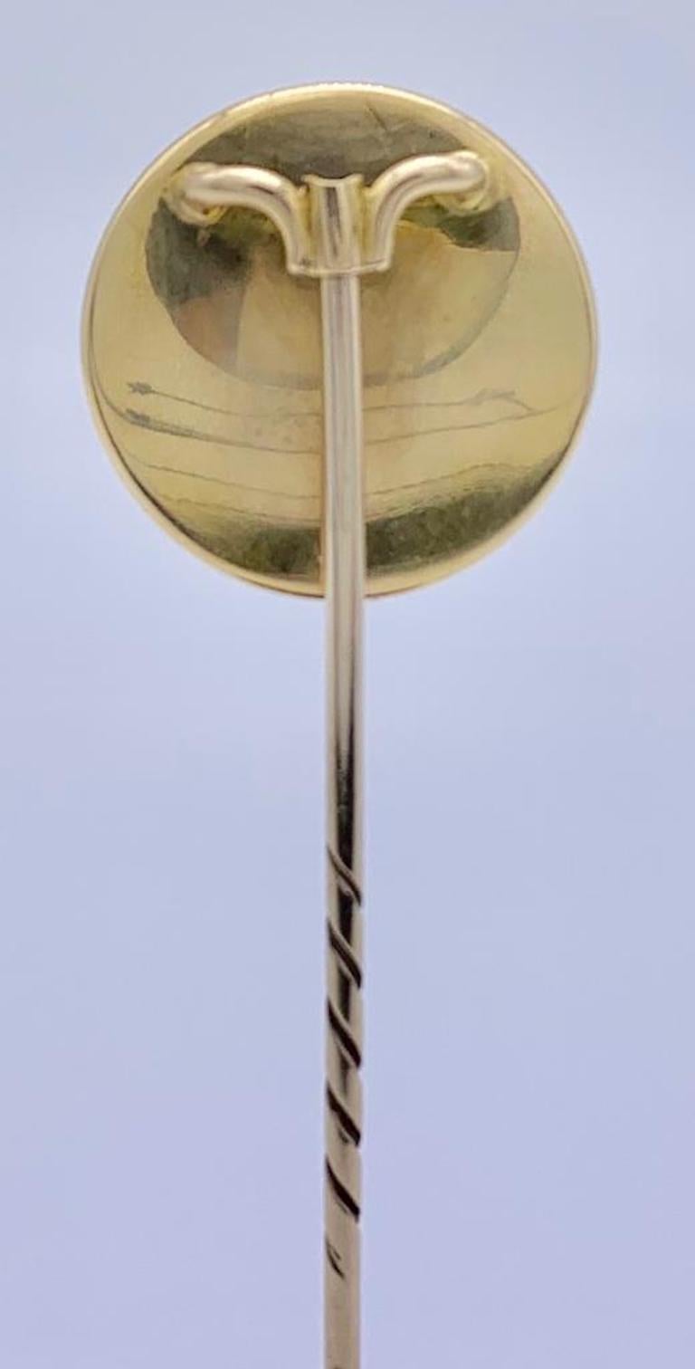 Antike viktorianische Krawattenanstecker aus Essex-Kristall mit goldenem Fuchskopf im Zustand „Hervorragend“ im Angebot in Munich, Bavaria