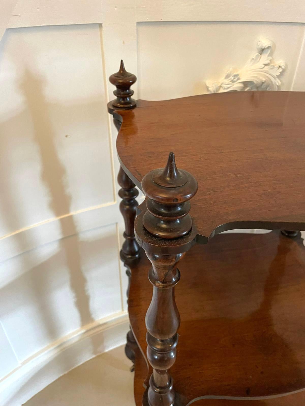 Antique Victorian Freestanding Rosewood Whatnot For Sale 6