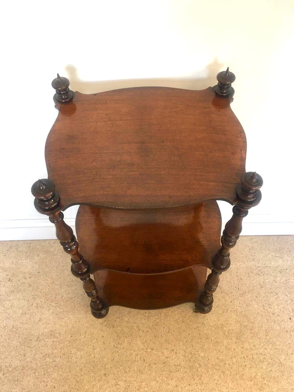 English Antique Victorian Freestanding Rosewood Whatnot