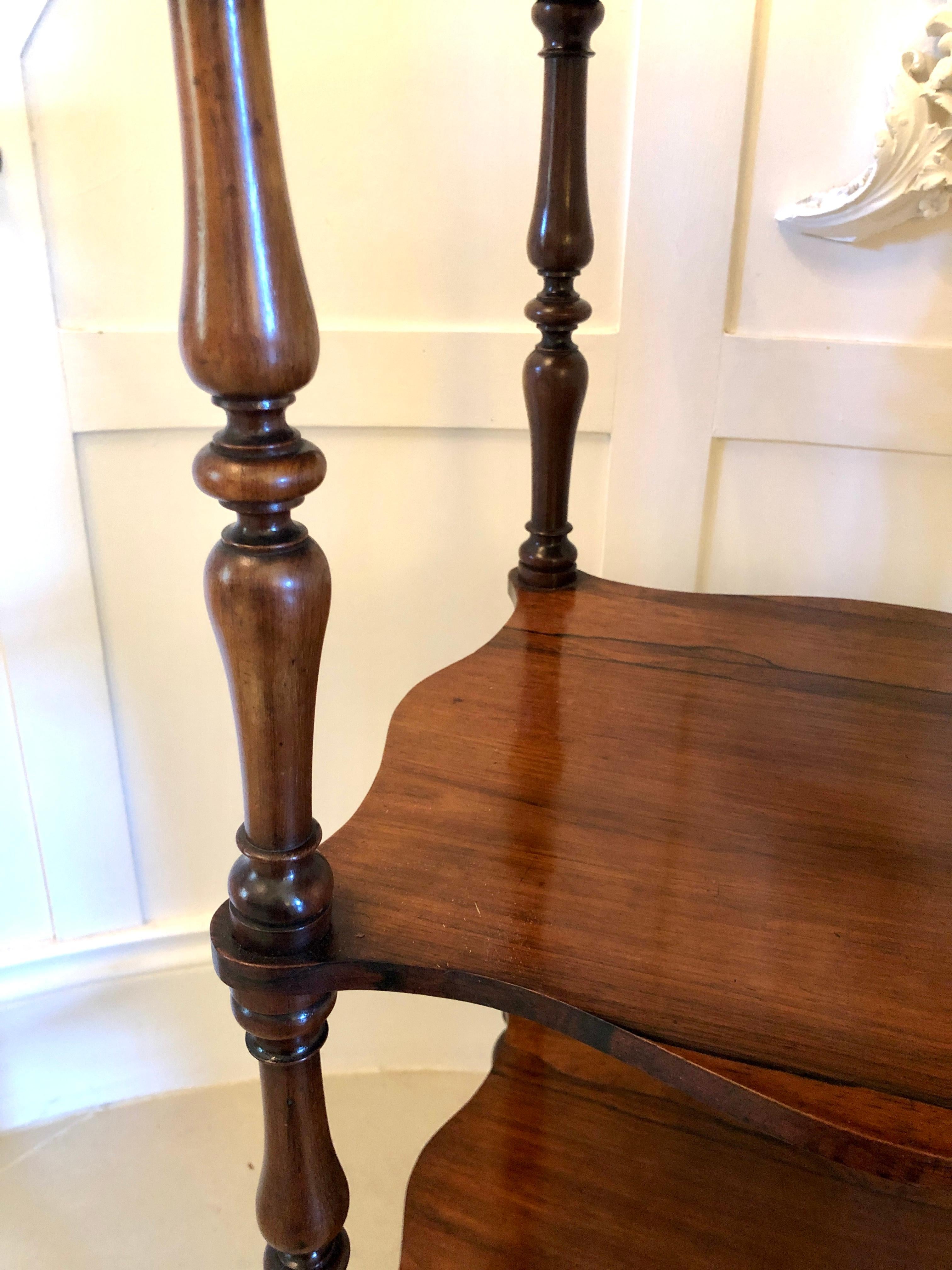 Antique Victorian Freestanding Rosewood Whatnot For Sale 2