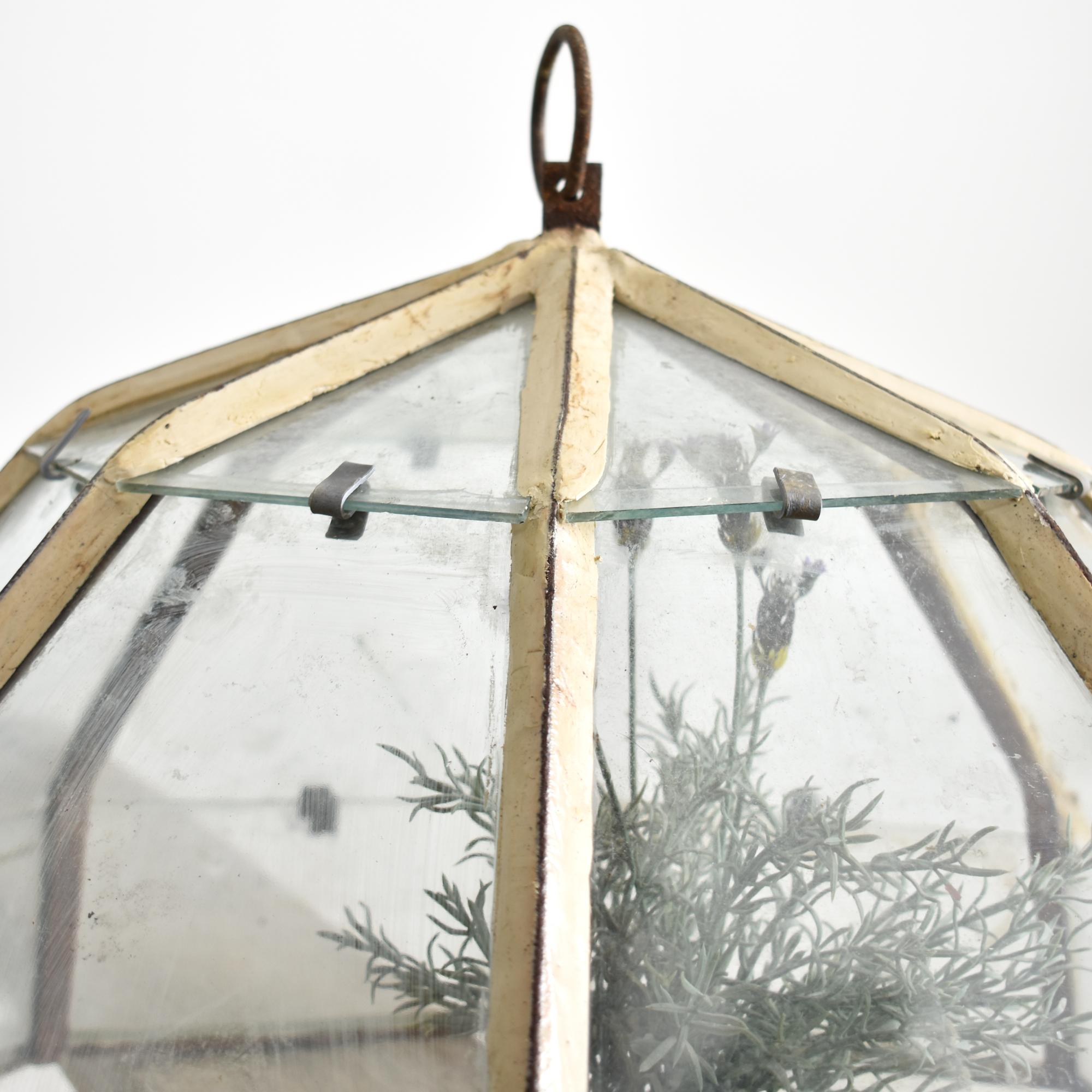 Antike viktorianische Französisch Landhaus Eisen & Glas Garten Cloche (Gegossen) im Angebot