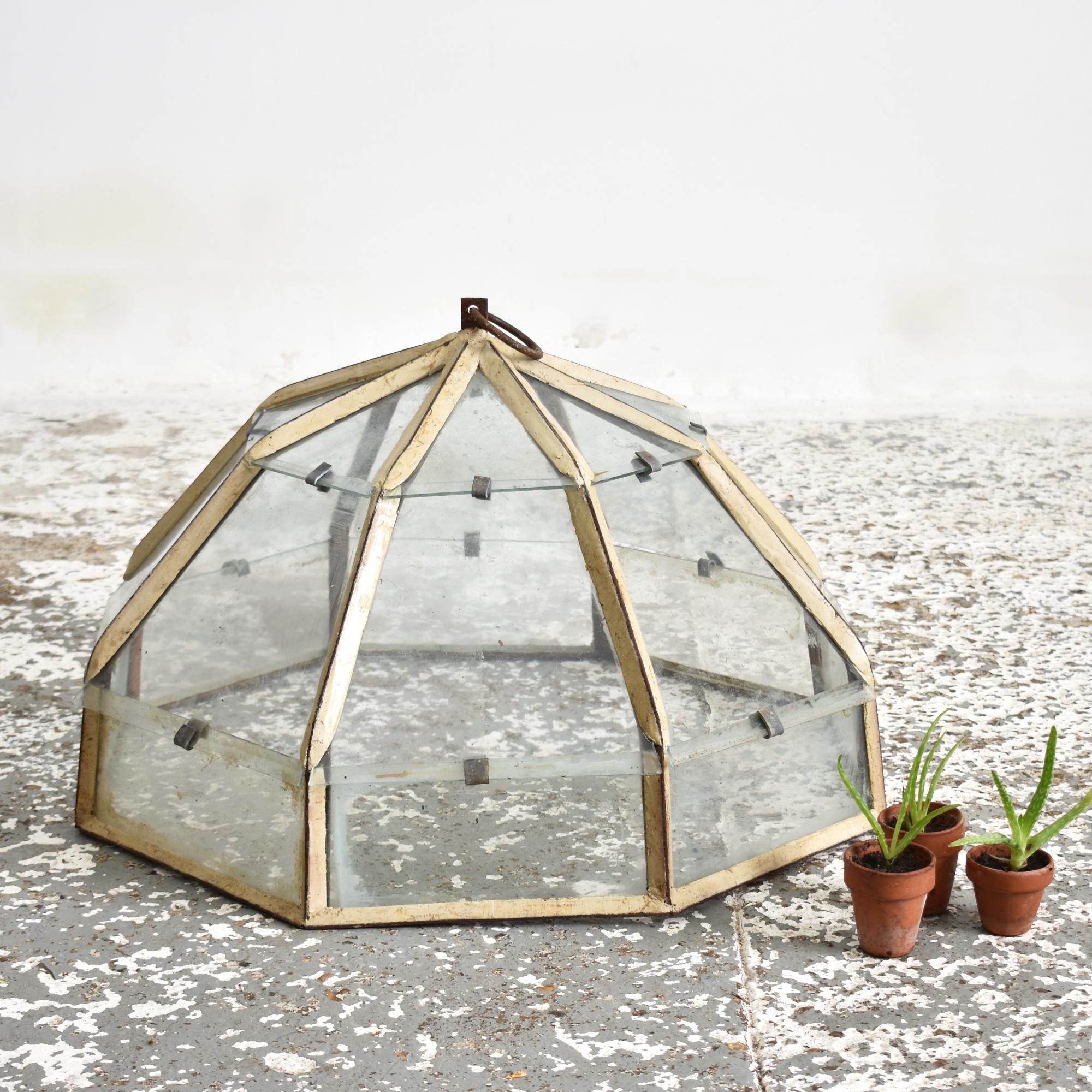 Antike viktorianische Französisch Landhaus Eisen & Glas Garten Cloche (20. Jahrhundert) im Angebot