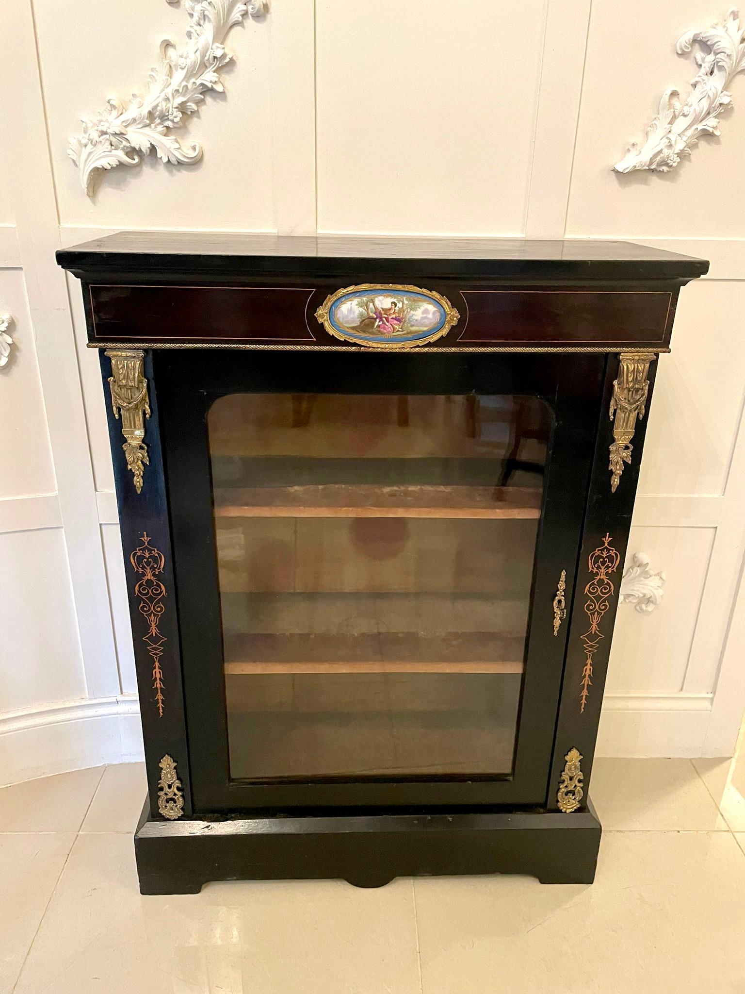 19th Century Antique Victorian French Display Cabinet For Sale