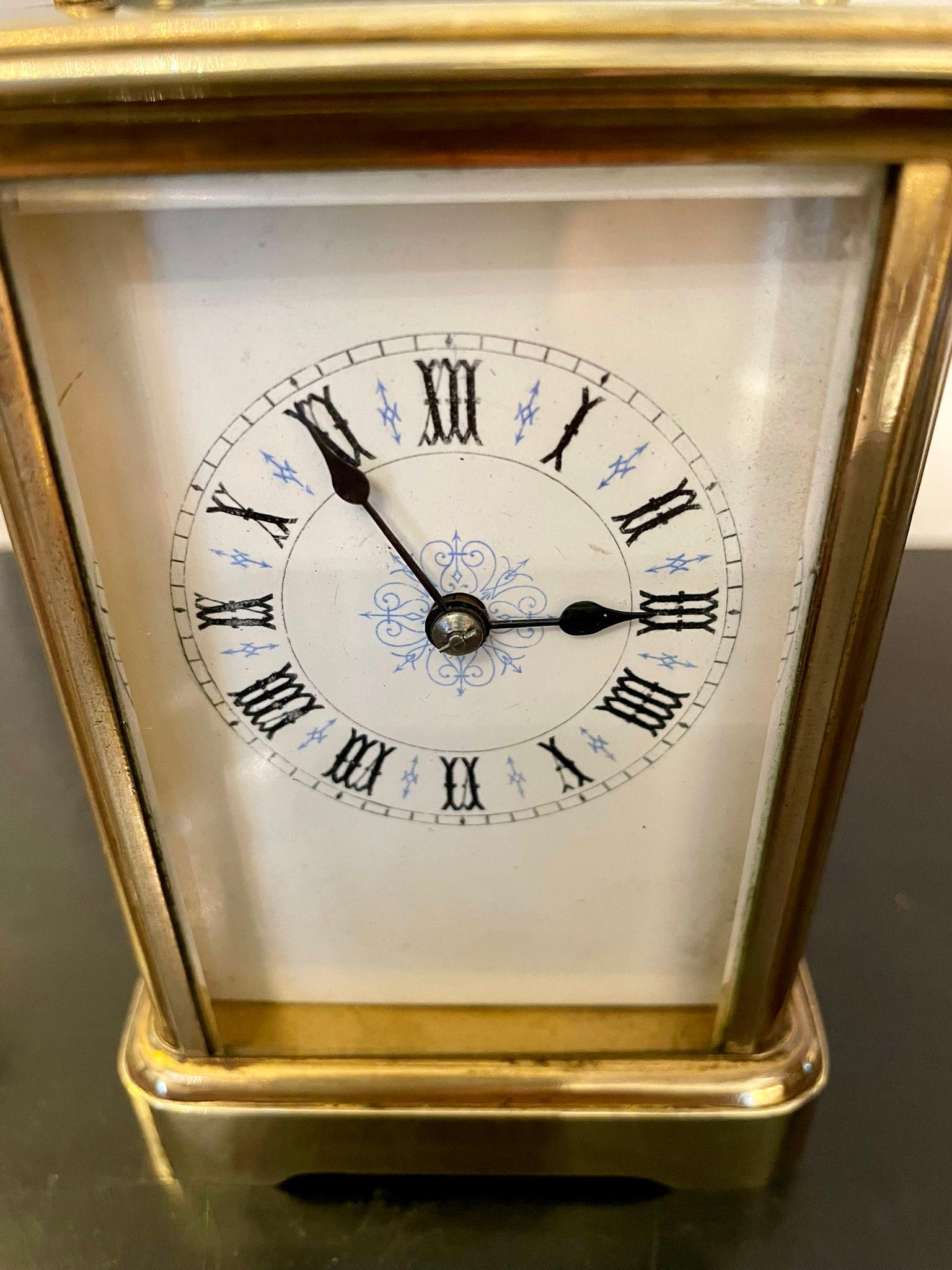 Antique Victorian French Eight Day Brass Carriage Clock at 1stDibs