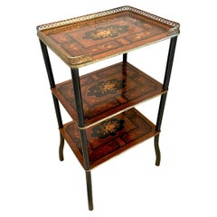 Antique French intarsiato Etagere vittoriano