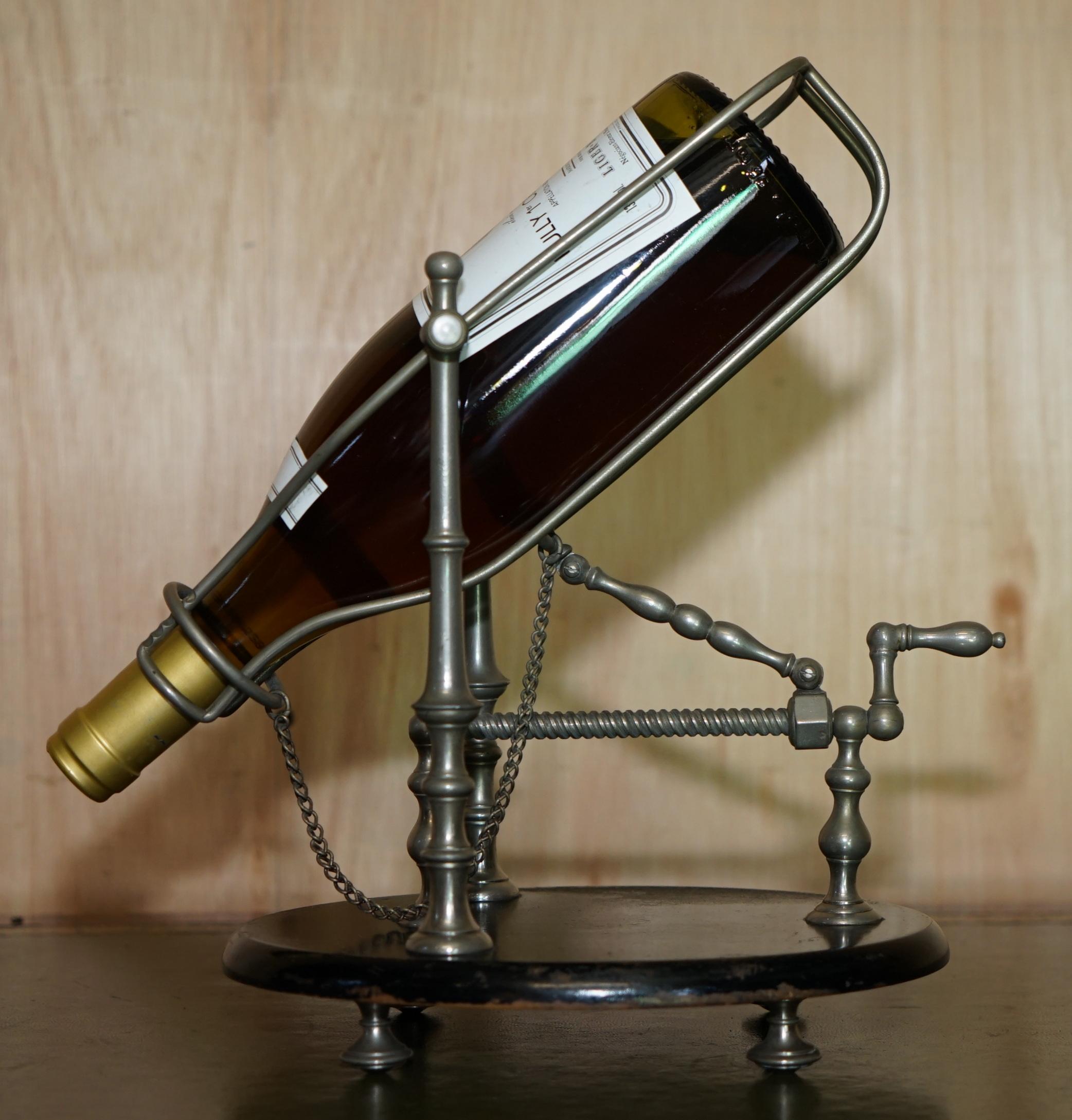 ANTIQUE ViCTORIAN FRENCH PEWTER MECHANICAL WINE POURER ADD A TOUCH OF CLASS! im Angebot 2