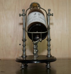 ANTIQUE ViCTORIAN FRENCH PEWTER MECHANICAL WINE POURER ADD A TOUCH OF CLASS!