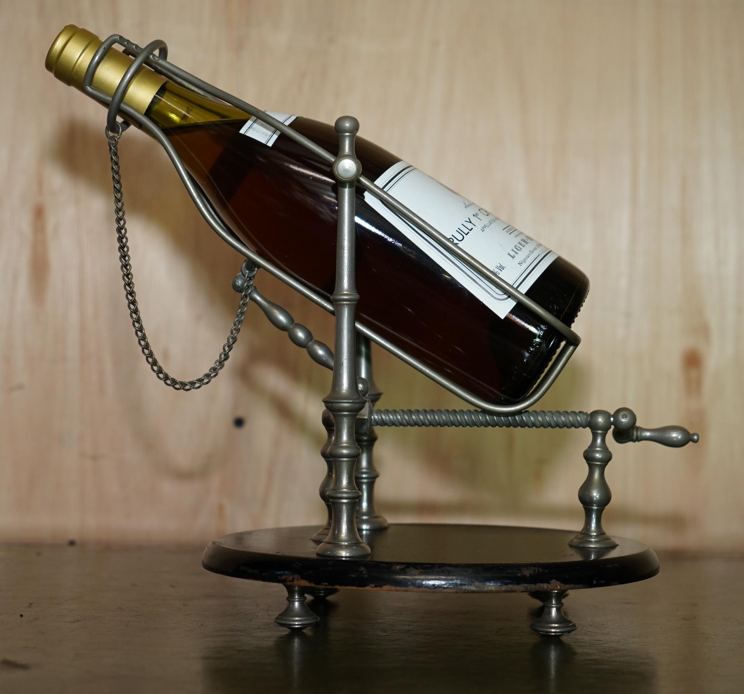 ANTIQUE ViCTORIAN FRENCH PEWTER MECHANICAL WINE POURER ADD A TOUCH OF CLASS! im Angebot 1