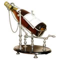 ANTIQUE ViCTORIAN FRENCH PEWTER MECHANICAL WINE POURER ADD A TOUCH OF CLASS!