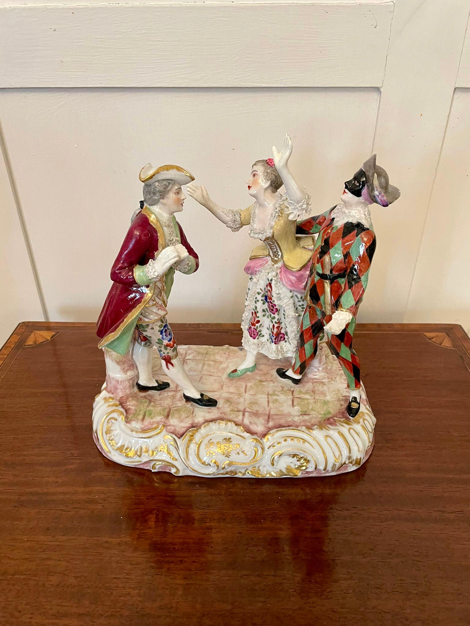 European Antique Victorian French Porcelain Figural Group by Eugene Clauss of Paris For Sale