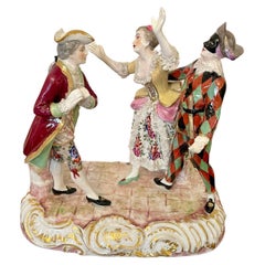 Antique Victorian French Porcelain Figural Group by Eugene Clauss of Paris