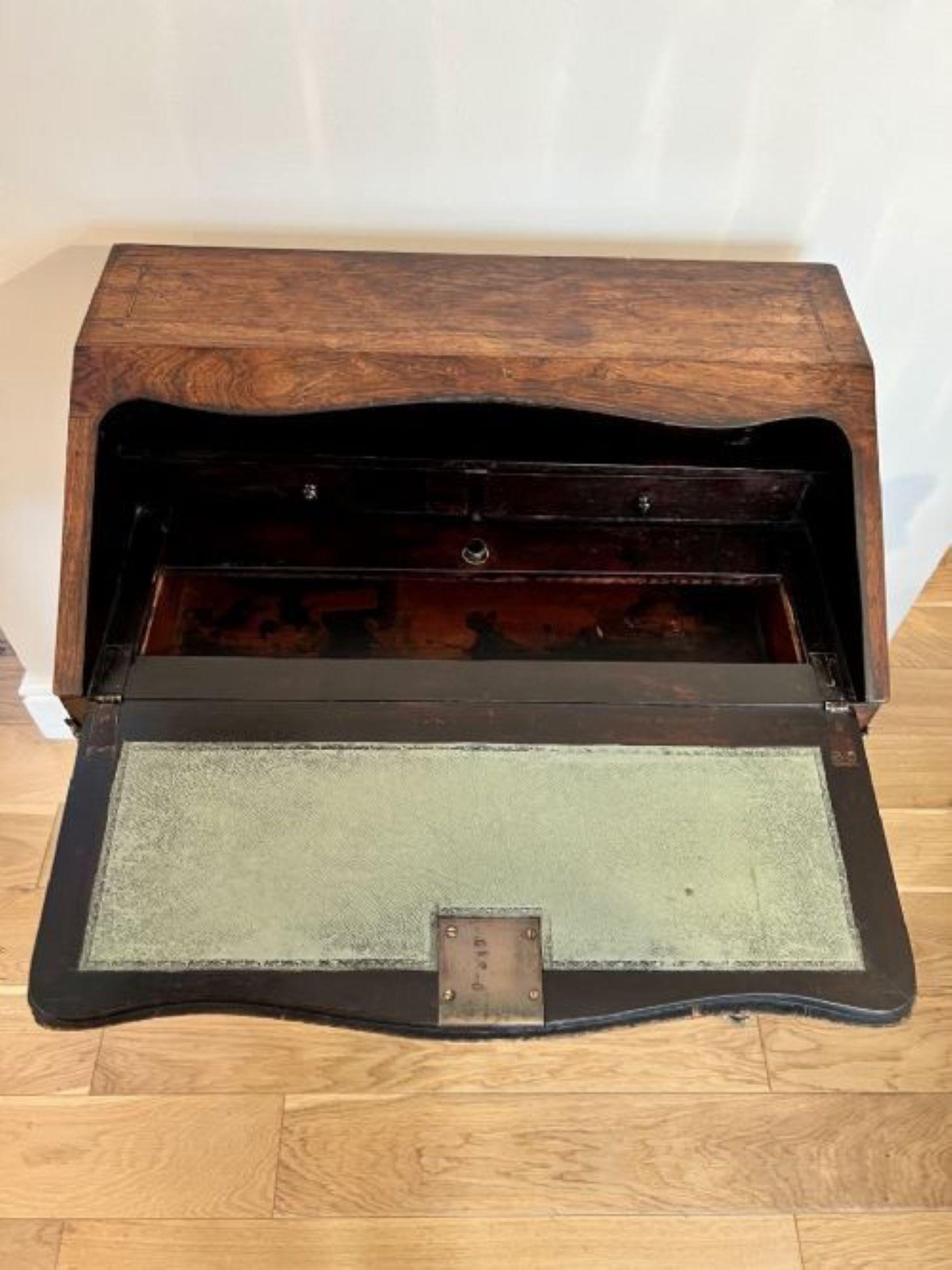 Rosewood Antique Victorian French rosewood marquetry inlaid bureau
