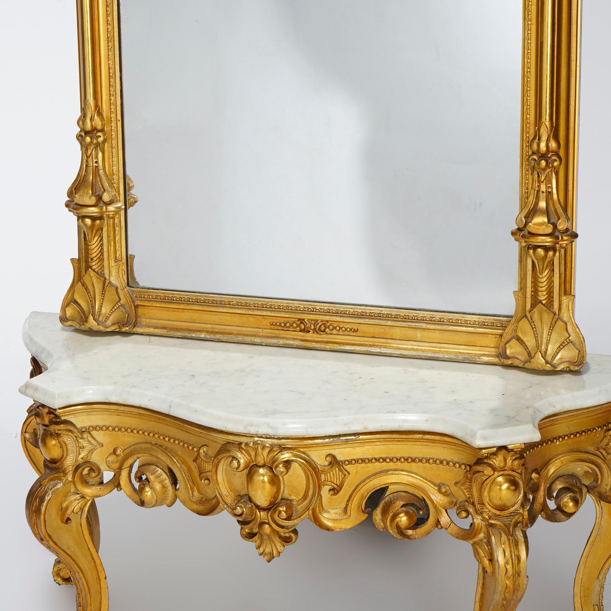 pier mirror with marble base