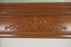 Antique Mirror vittoriano in legno a grandezza naturale con specchio