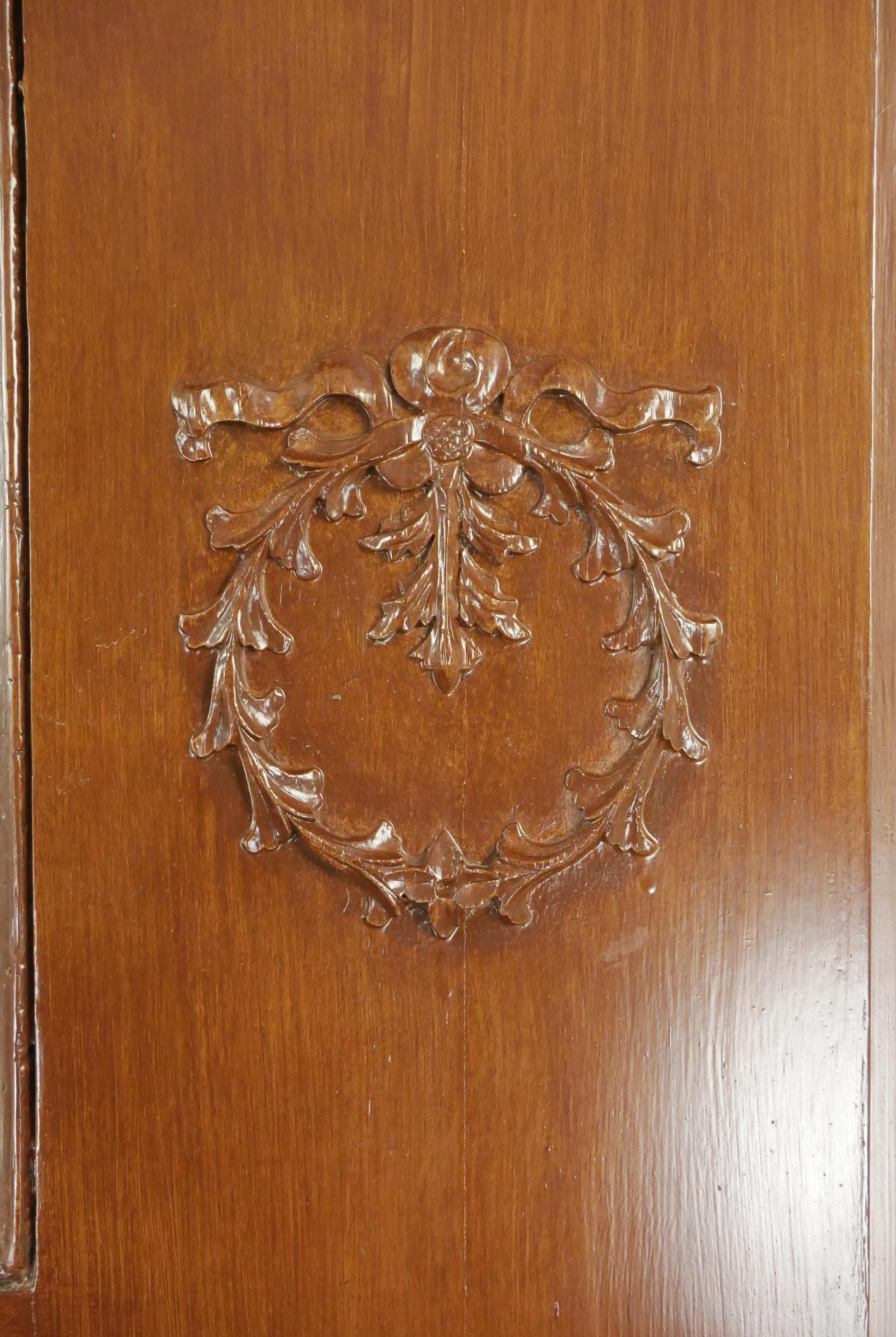 Repisa de madera antigua victoriana de tamaño natural con espejo Victoriano en venta