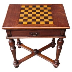 Antique Victorian Gaming Table for chess and card games, England 19th Century