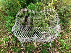 Antique Victorian Garden Loveseat Settee