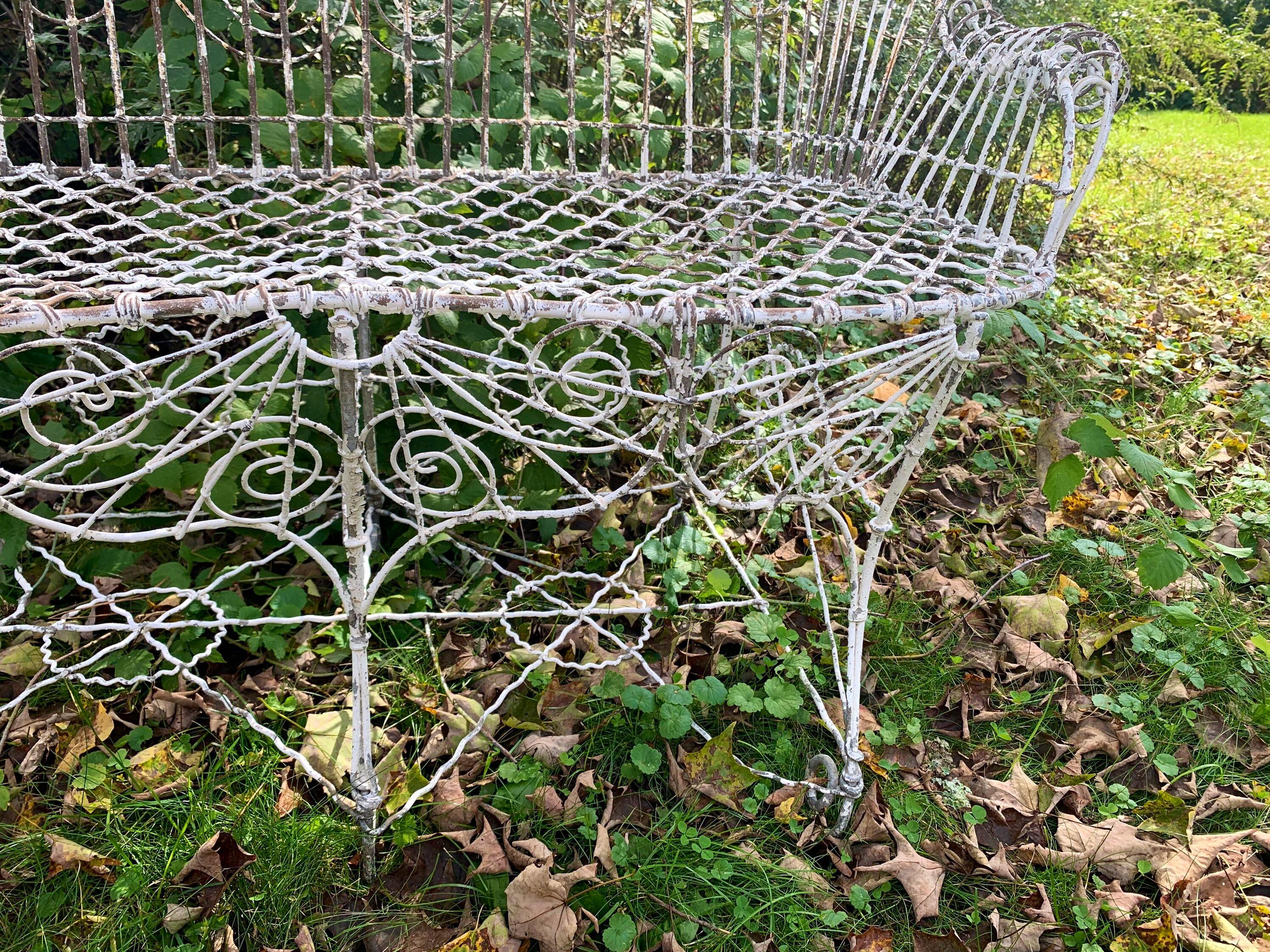 Antique Victorian Garden Loveseat Settee 1