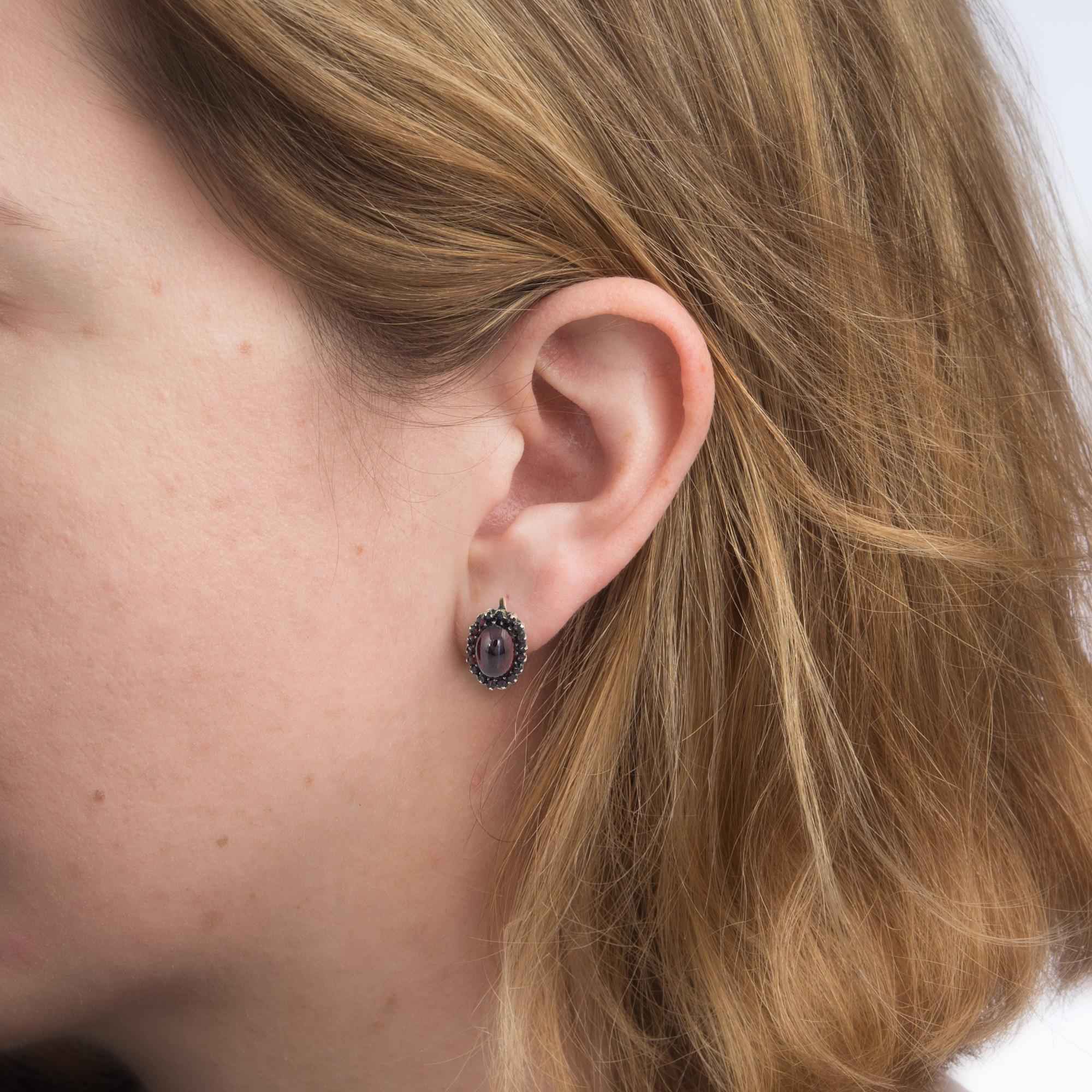 antique garnet earrings